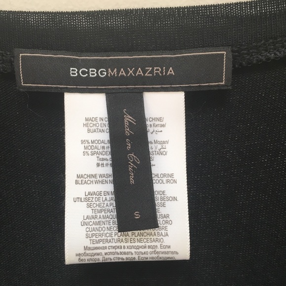 BCBGMaxAzria black dress with sleeve - Picture 3 of 7